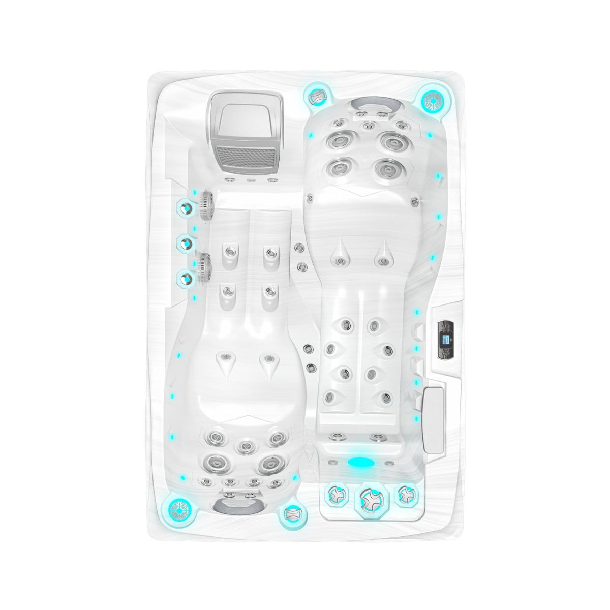 market-spas-twin-spa-2-places-white-marble-allong-plug-play image 1