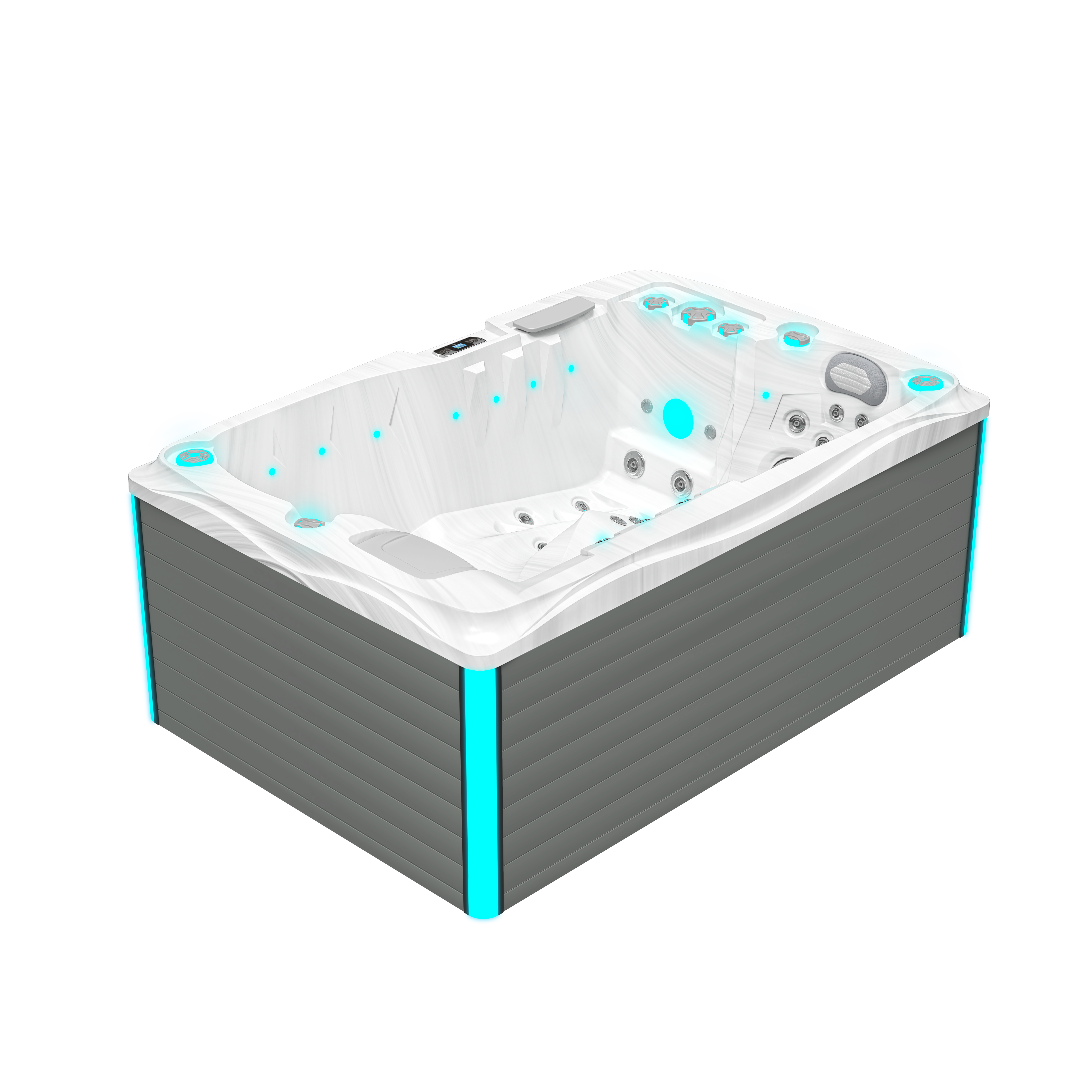 market-spas-essentiel-twin-plug-and-play-spa-2-places-white-marble image 5