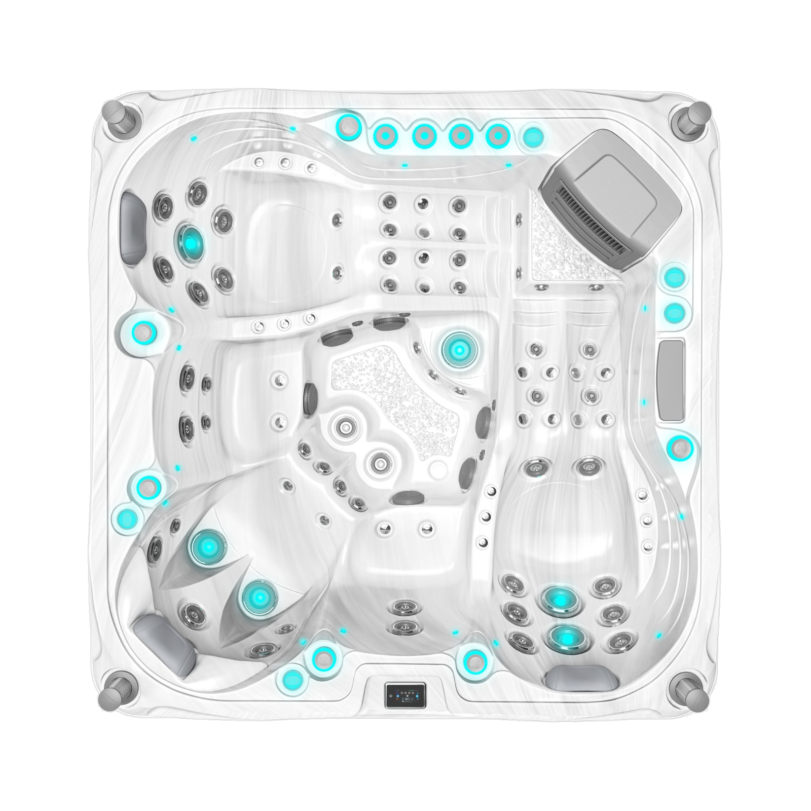 market-spas-volcano-spa-5-places-blanc-massage-dos-intense image 1