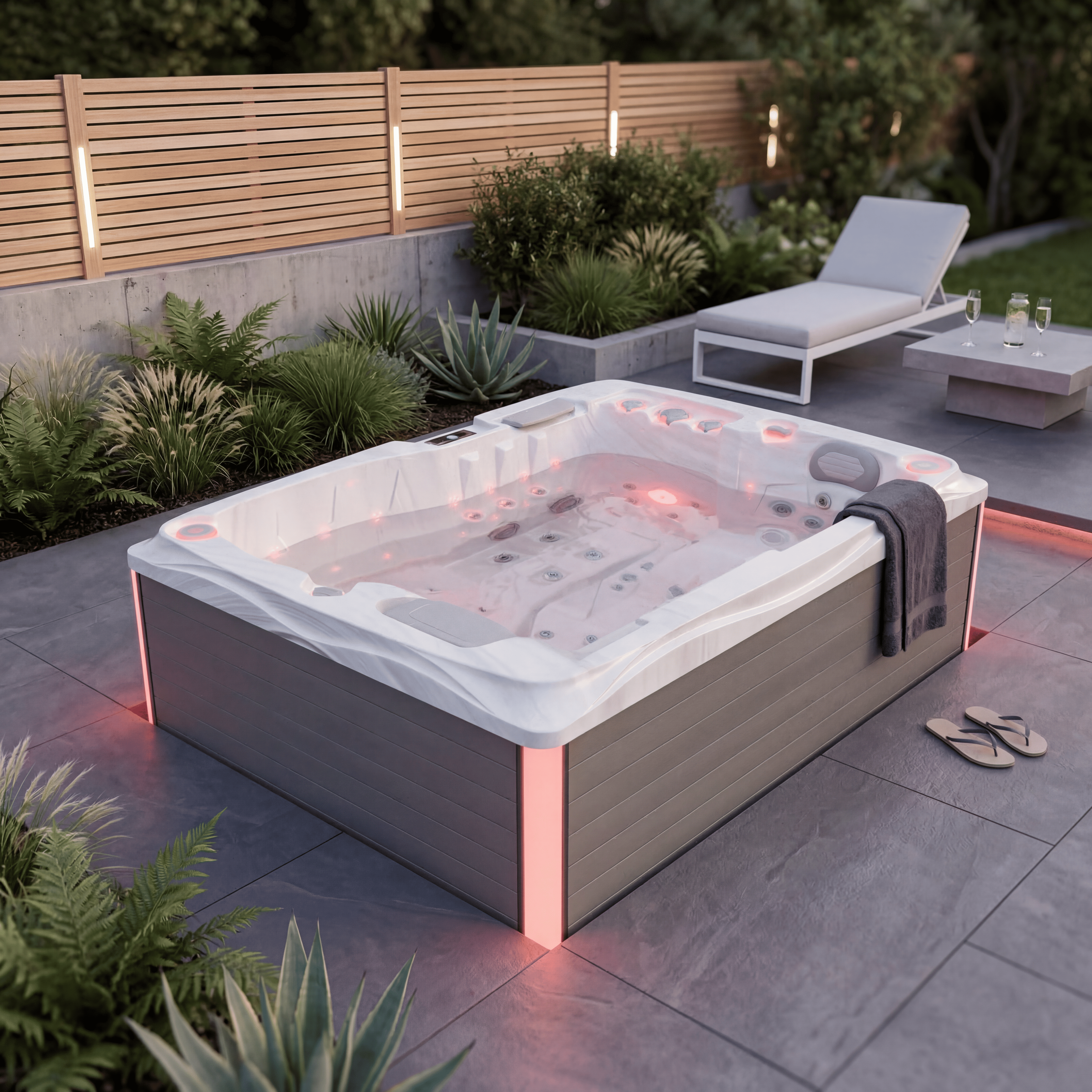 market-spas-essentiel-twin-plug-and-play-spa-2-places-white-marble image 2