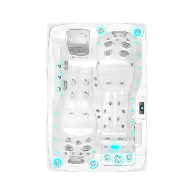 market-spas-twin-spa-2-places-white-marble-allong-plug-play image 1