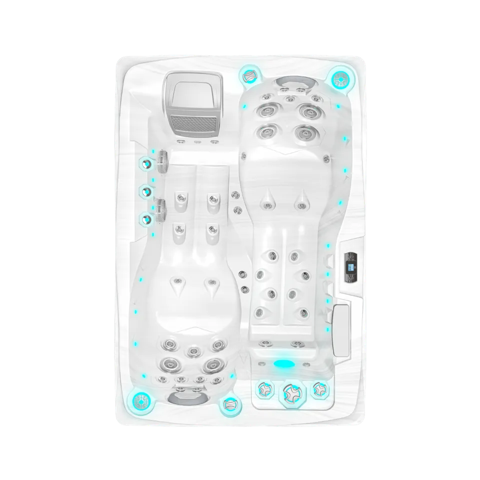 market-spas-twin-spa-2-places-white-marble-allong-plug-play image 1