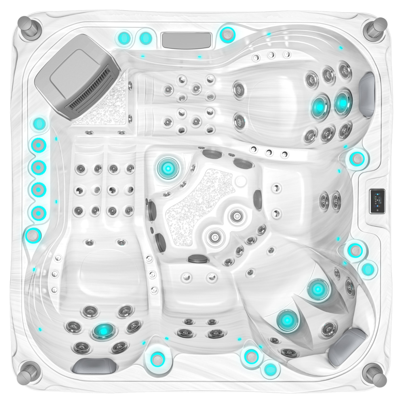 market-spas-volcano-spa-5-places-blanc-massage-dos-intense image 2