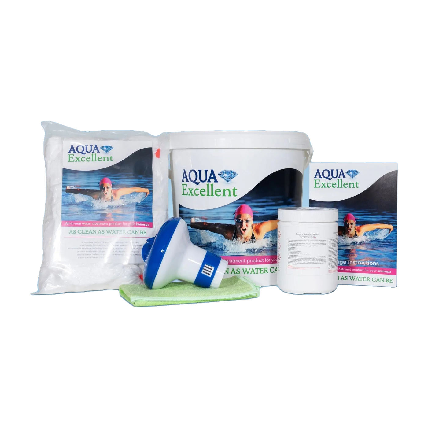 aqua-excellent-pack-spa-de-nage-chlore-26-sachets image 1
