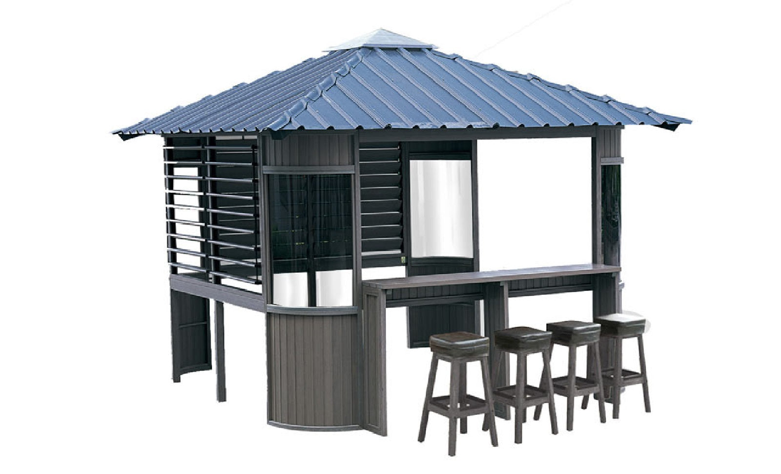passion-spa-roof-gazebo-louvre-abri-spa-avec-bar image 1