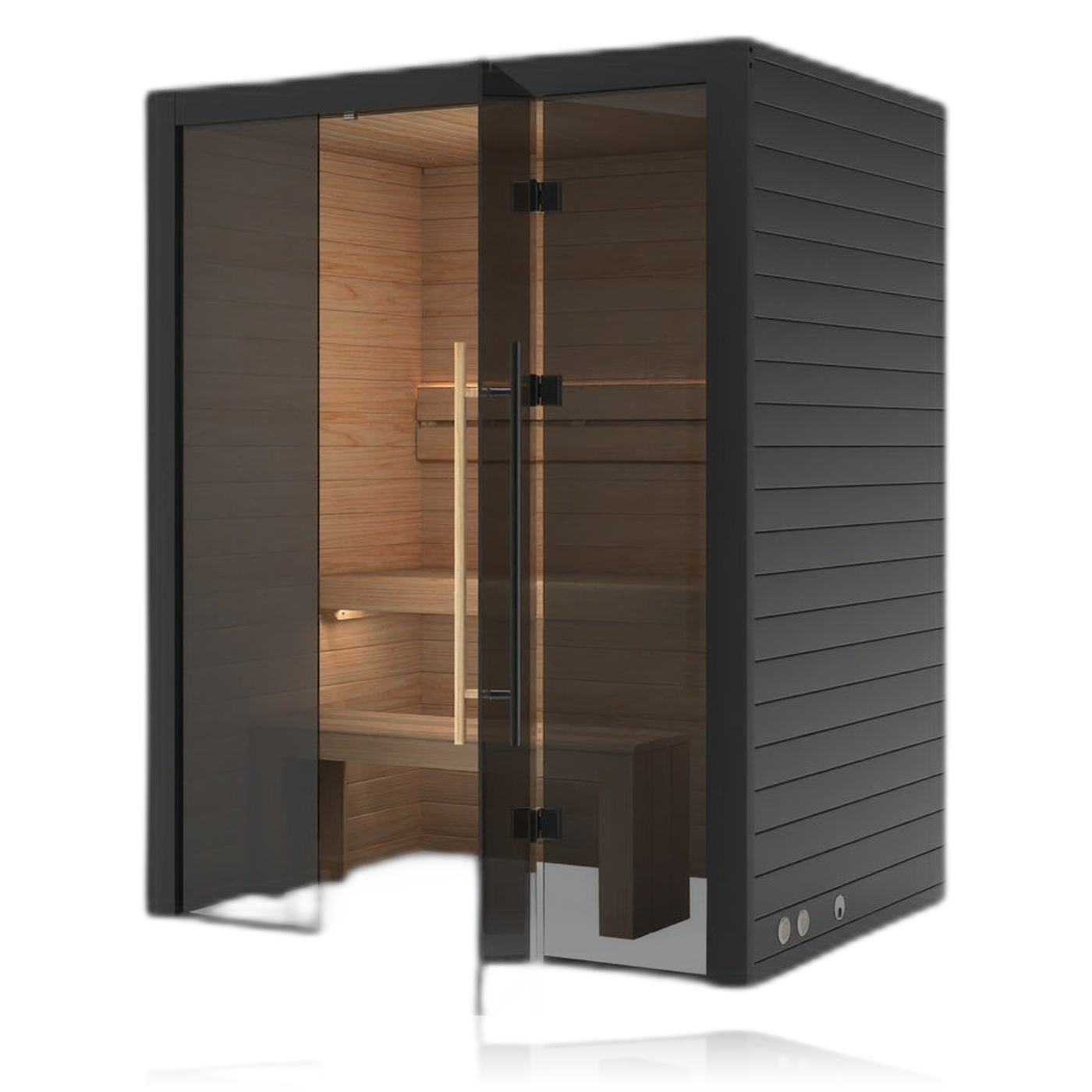 nodo-nero-160-sauna-int-rieur-2-3-places-thermo-aspen-sans-four image 3